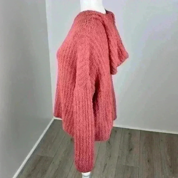 SO Pink Sherpa Like Pullover Sweater Size Large - Picture 3 of 9